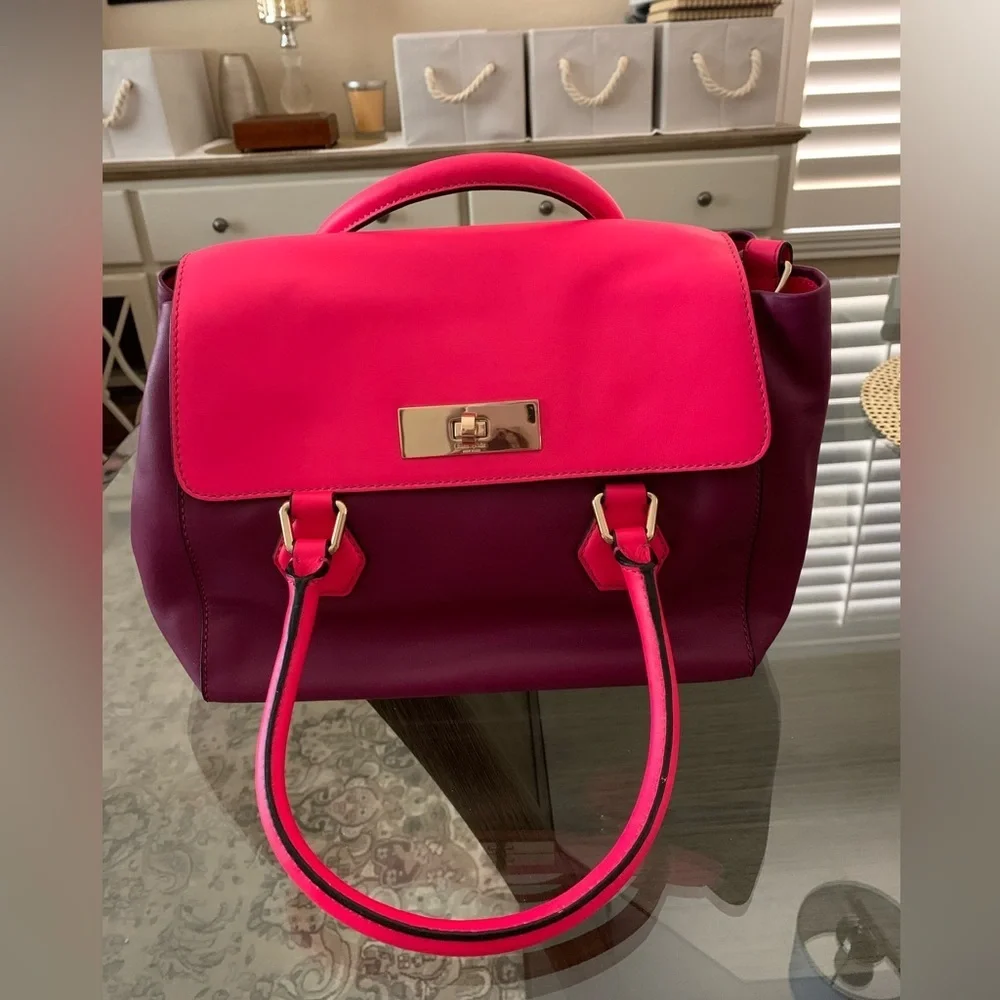 NWOT Kate Spade New York Moody Catherine Street Joanie Plum/Barbie Pink Satchel